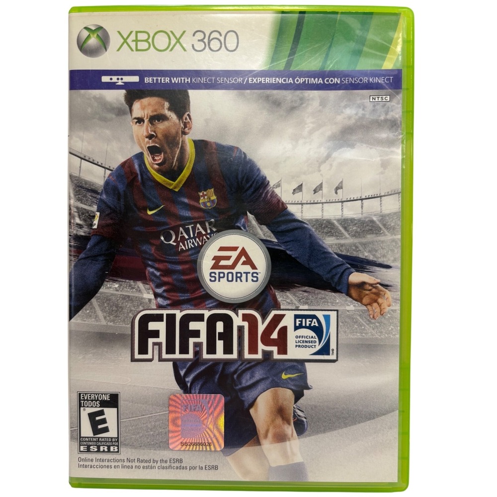 FIFA 14 Microsoft Xbox 360 EA Sports Soccer Video Game NTSC Lionel Messi Cover